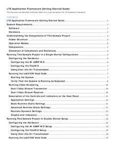 LTE Application Framework Getting Started Guide - National Instruments