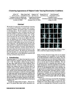 Clustering Appearances of Objects Under Varying Illumination Conditions