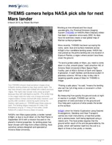 THEMIS camera helps NASA pick site for next Mars lander