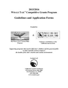 Whale Tail grant guidelines