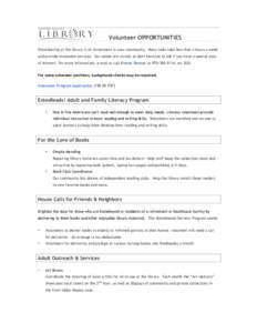 Microsoft Word - Volunteer Job Descriptions Web2010.doc