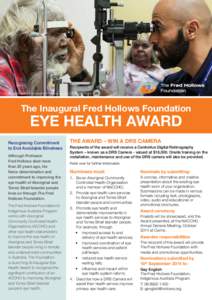 Screening for diabetic retinopathy. Photographer: Alan McDonald, 2014  The Inaugural Fred Hollows Foundation Eye Health Award