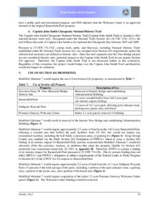 Harry W. Nice Bridge Improvement Project - Final Section 4(f) Evaluation