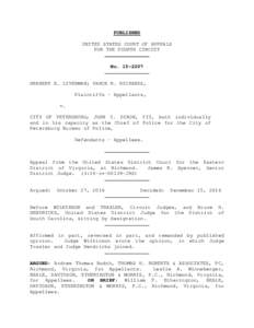 PUBLISHED UNITED STATES COURT OF APPEALS FOR THE FOURTH CIRCUIT No