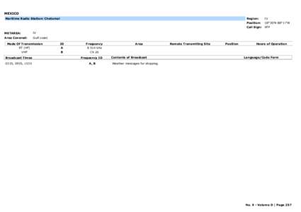 WMO No 9 - Weather Reporting -- Volume D - Information for Shipping