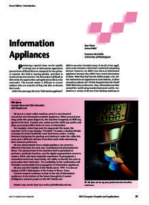 Guest Editors’ Introduction  Information Appliances P