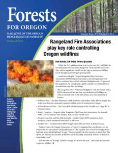 Forests MAGAZINE OF THE OREGON DEPARTMENT OF FORESTRY SUMMER[removed]Photo by