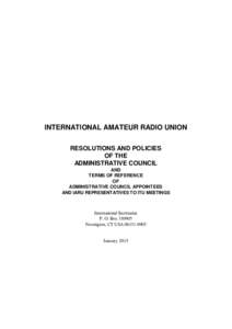 INTERNATIONAL AMATEUR RADIO UNION