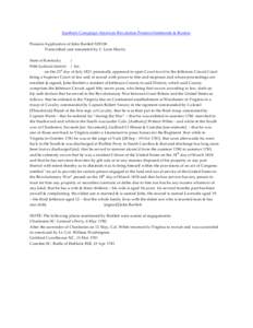 Southern Campaign American Revolution Pension Statements & Rosters Pension Application of John Bartlett S39158 Transcribed and annotated by C. Leon Harris State of Kentucky } Fifth Judicial district } Sct.