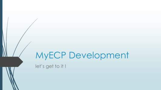 MyECP Development let’s get to it ! Plan 1.Git et Gitlab 2.Installation du projet