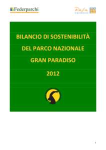 BILANCIO DI SOSTENIBILITÀ DEL PARCO NAZIONALE GRAN PARADISO[removed]