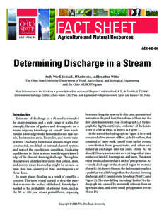 Determining Discharge in a Stream