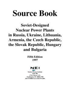 Source Book Soviet-Designed Nuclear Power Plants