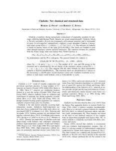 American Mineralogist, Volume 82, pages 607–619, 1997  Clarkeite: New chemical and structural data