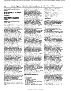 Hazardous Waste Management System; Testing and Monitoring Activities, Federal Register Notice, January 23, 1989