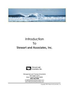 Introduction To Stewart and Associates, Inc. Stewart and Associates, Inc.