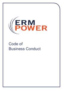 Code of Business Conduct May, 2011 Managing Director & CEO’s Message.....................................................................................................1 About the Code................................