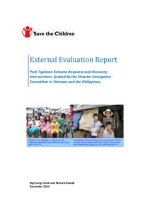 External Evaluation Report Post-Typhoon Ketsana Response and Recovery Interventions funded by the Disaster Emergency Committee in Vietnam and the Philippines  Children in one ‘barangay’ in Laguna province,