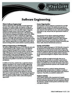 University of Wisconsin–Platteville / Wisconsin Intercollegiate Athletic Conference / Software engineering / University of Wisconsin–Madison / North Central Association of Colleges and Schools / Wisconsin / American Association of State Colleges and Universities