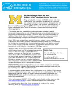 Big Ten University Saves Big with ENERGY STAR Qualified Vending Machines