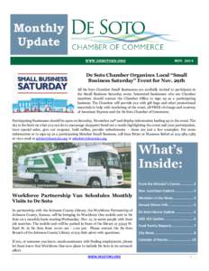 Monthly Update WWW.DESOTOKS.ORG NOV. 2014