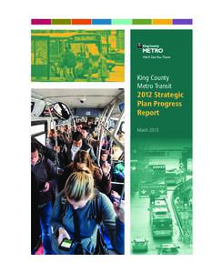 King County Metro Transit 2012 Strategic Plan Progress Report