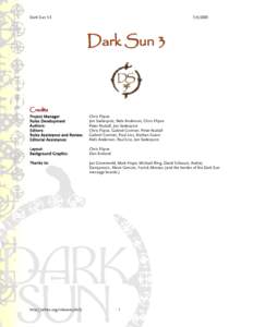 Dark Sun[removed]Dark Sun 3