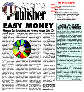 IN THIS ISSUE: SUIT FILED: PG 09 | Reader praises Constitution Day feature NEW FACULTY MEMBERS: PG 011 | OSSAA often operates in secrecy DISASTER PLAN: