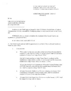 IN THE CIRCUIT COURT OF THE 16TH JUDICIAL CIRCUIT OF THE STATE OF FLORIDA, IN AND FOR MONROE COUNTY ADMINISTRATIVE ORDER: AMENDED