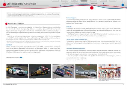 Top Messages  Motorsports Activities Consolidated Performance Highlights