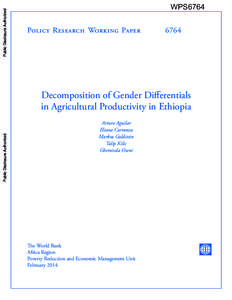 Decomposition of Gender Differentials in