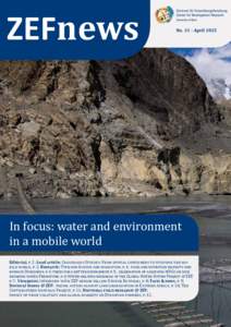 ZEFnews  NoApril 2015 In focus: water and environment in a mobile world