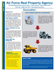 FACT SHEET  Air Force Real Property Agency 143 Billy Mitchell Boulevard, Suite 1, San Antonio, Texas[removed]Toll Free[removed] • www.afrpa.hq.af.mil