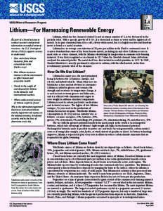 3  Li USGS Mineral Resources Program