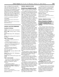 Federal Register / Vol. 68, No[removed]Thursday, February 27, [removed]Notices minor, as defined by the applicable rules of the FM translator service, and must not create any new mutual exclusivity or other application confl