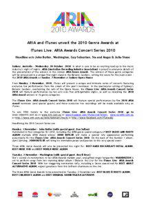 ARIA Music Awards / Like It Like That / Burn / Angus & Julia Stone / Bliss n Eso / Adam Harvey / Guy Sebastian / Empire of the Sun / John Butler Trio / Nationality / Popular music / States and territories of Australia