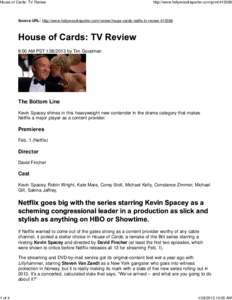 House of Cards: TV Review