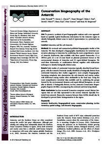 A Journal of Conservation Biogeography  Diversity and Distributions, (Diversity Distrib[removed]–16 BIODIVERSITY RESEARCH