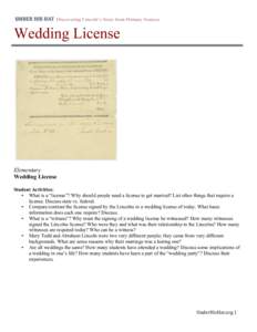 Behavior / Culture / Local government in England / Postmasters / Engagement / Mary Todd Lincoln / Lincoln /  England / Wedding / Dating / Marriage / Philosophy of love / Abraham Lincoln