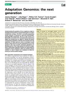 Adaptation Genomics: the next generation