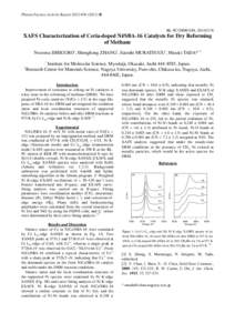 Photon Factory Activity Report 2012 #B  BL-9C/2008G188, 2011G176 XAFS Characterization of Ceria-doped Ni/SBA-16 Catalysts for Dry Reforming of Methane