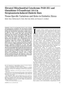 Diabetes / Nutrition / Cellular respiration / Mitochondrion / Organelles / Reactive oxygen species / Glutathione / 4-Hydroxynonenal / Human mitochondrial genetics / Biology / Chemistry / Biochemistry