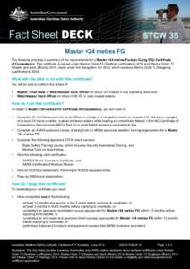 Fact Sheet DECK  STCW 35 Master <24 metres FG