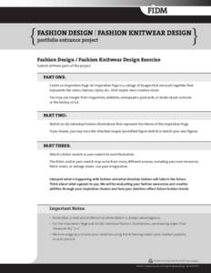 ®  FASHION DESIGN FASHION KNITWEAR DESIGN portfolio entrance project  Fashion Design / Fashion Knitwear Design Exercise