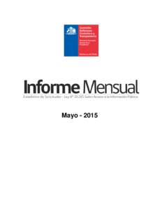 MayoNº 1 Informe Estadístico de Solicitudes /Mayo 2015