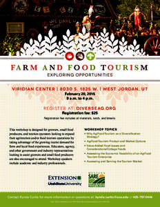 Farm and Tourism Workshop Brochure