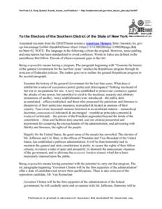 Excerpts from To the electors of the Southern district of the State of New-York