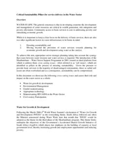 Women / Millennium Development Goals / Water resources / Government / Water supply and sanitation in Ghana / Youth mainstreaming / Water / Gender mainstreaming / Public policy