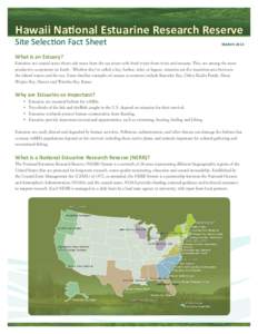 Hawaii National Estuarine Research Reserve Site Selection Fact Sheet MARCH[removed]What is an Estuary?