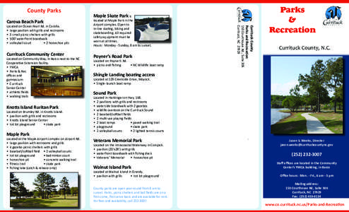 Currituck County Parks & Recreation 2012 Brochure